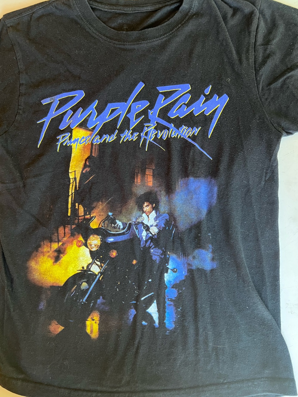 Prince Purple Rain Official Estate Graphic T-Shirt Black